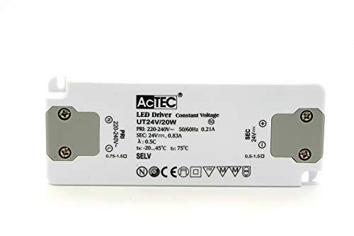 Alimentatore Trasformatore Per Led Actec Slim Cv Mode 24 V 20 Watt Tensione Costante