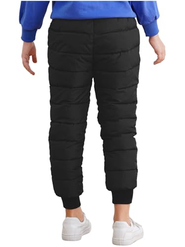 JEATHA Unisex Kids Boys Girls Snow Pants Puffer Padded Fleece Lined Down Pants Winter Warm Trousers Activewear2