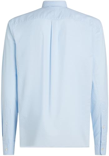 Tommy Hilfiger Herren Hemd Flex Poplin Polka Dot Regular Fit, Blau (Sweet Blue/White Dot), XS – Ansicht 6