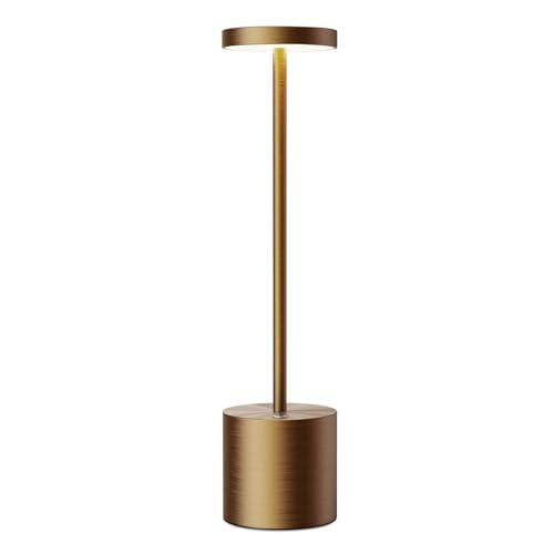 SAKRINGT Cordless Table Lamps Rechargeable,6000mAh Portable Battery Operated LED Table Light for Restaurant Outdoor Titanium