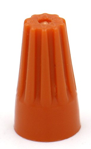 Baomain Wire Connector P1 22-16 AWG x2 Twist-On Easy Screw On Cap 300V Max Voltage Orange Pack of 100