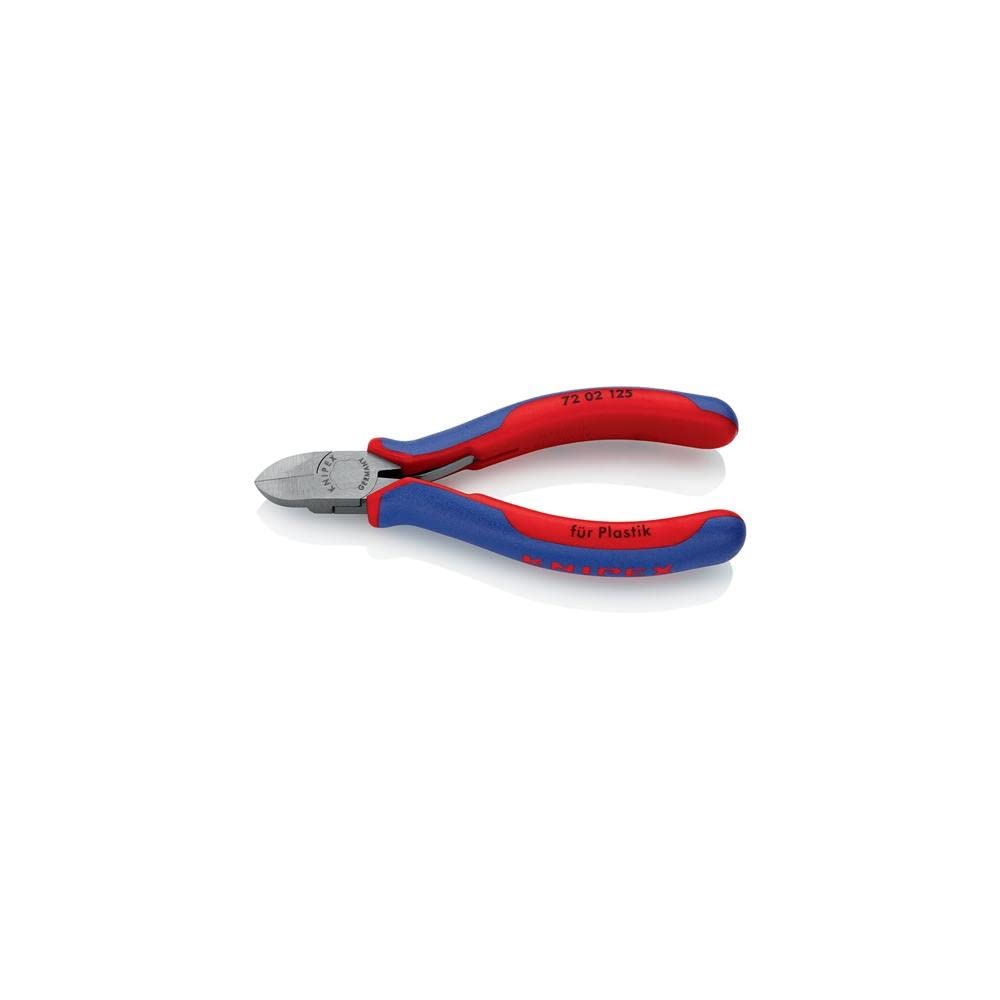 Knipex 72 02 125 alicates de corte plano que eliminan rebabas de plastico sin esfuerzo