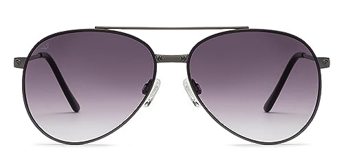 Vincent Chase By Lenskart | Gunmetal Pink Full Rim Pilot | Fashion Essentials | Branded Latest and Stylish Sunglasses | 100% UV Protected | Men &... - Image 2