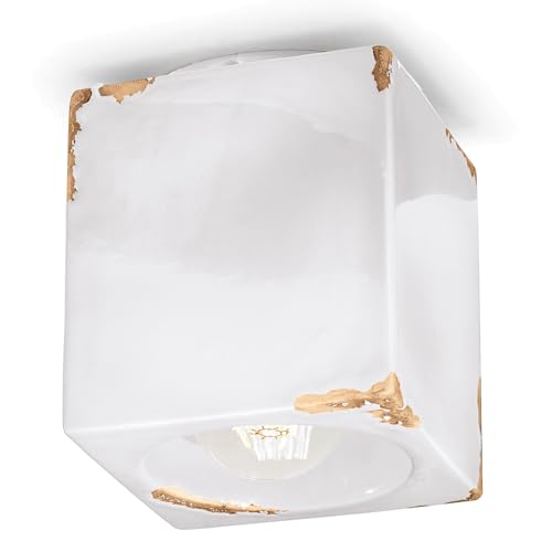 Plafonnier C987 Vintage Ferroluce céramique blanche haut de gamme