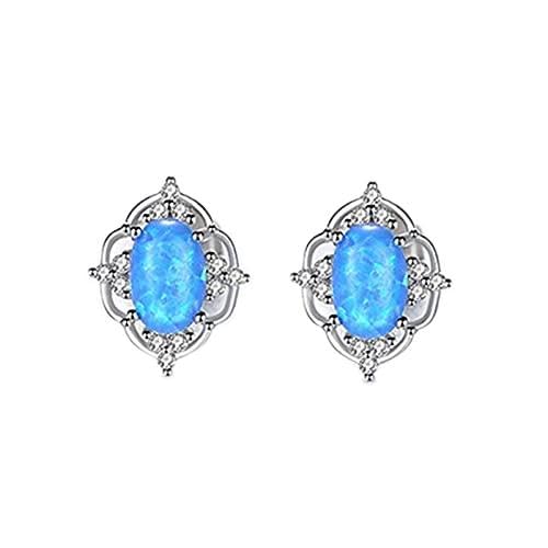 100% Ohrstecker für Damen mit ovalen Opal-edelsteinen, partygeschenke für Damen