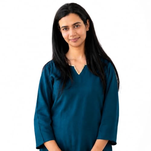 Image of Women's Rayon Farshi Salwar Suit with Palazzo Set 3 /4 Sleeves Plain Kurti for Women and Girls