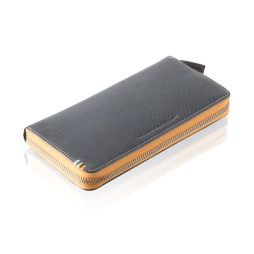 [ユナイテッド カラーズ オブ ベネトン] 長財布 イタリアンレザー財布 ネイビー