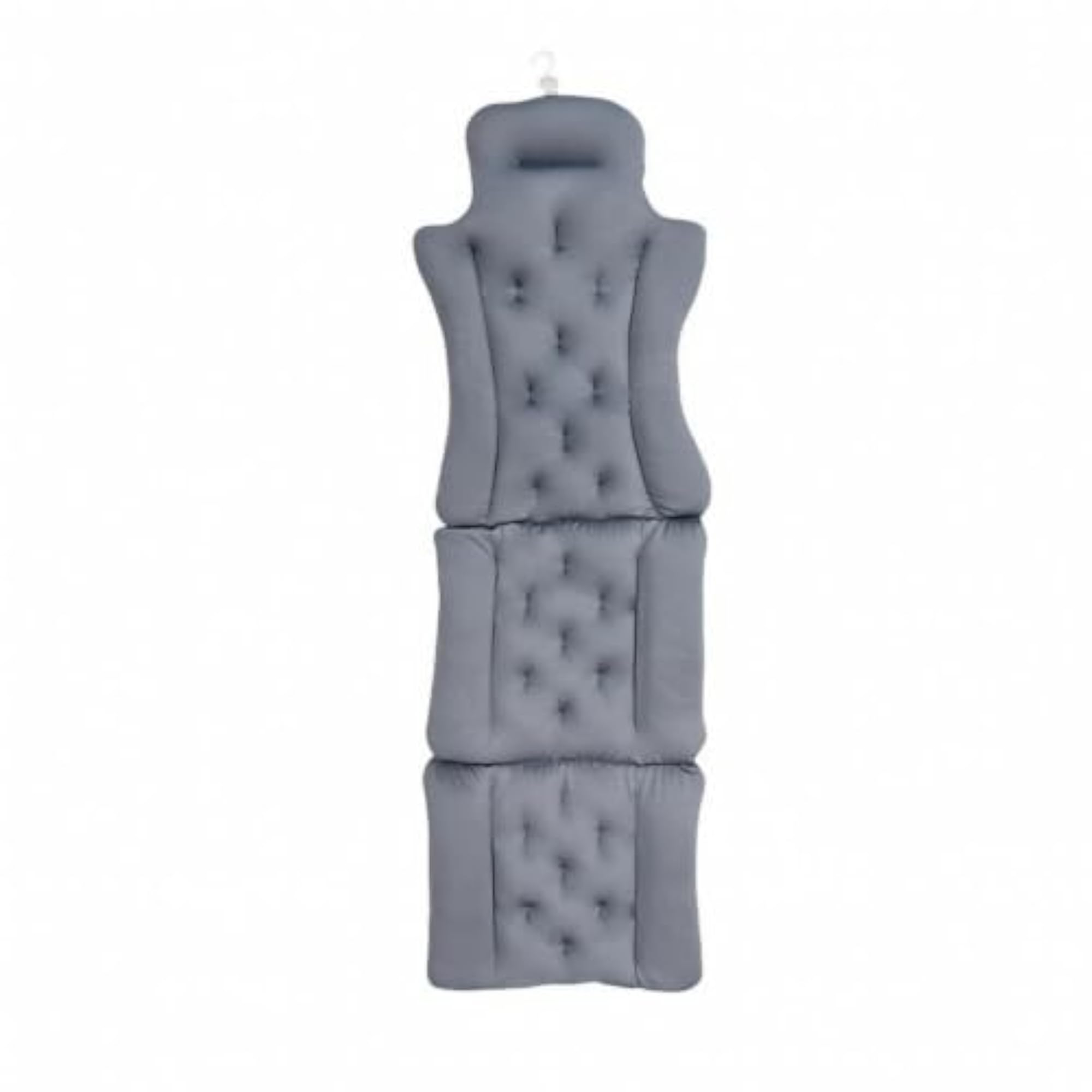 Spa-Like Bath Pillow with Neck Support, Gray