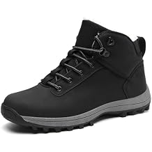 SMHGNDGS Mens Waterproof Winter Snow Boots Cold-Weather Lightweight High-Traction Grip Hiking Ankle Boots Warm Fur Lined Anti-Slip Outdoor Work Trekking Booties