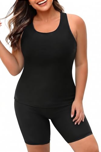 Image of Daci Women Plus Size Swimwear Athletic One Piece Swimsuits Boyleg Bathing Suit