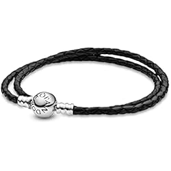 Pulsera One In A Million Pandora PANDORA Pulsera Moments 590745CBK-D2 mujer cuero y plata