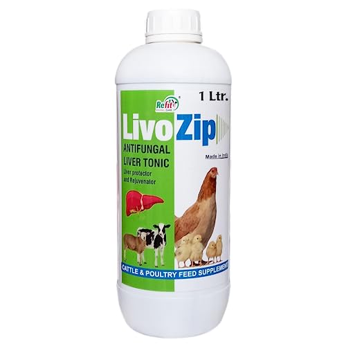 REFIT ANIMAL CARE Liver Tonic for Cow, Cattle, Goat, Sheep, Poultry & Livestock Animal,1 LTR, Livo Zip