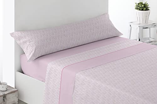 Miracle Home. Juego de Sábanas Térmicas de Pirineo Reyes (3 Piezas), Bajera Ajustable, encimera y Funda de Almohada. Máxima Calidez, suavidad Premium y Ajuste Rosa. 150 x 200. Cama 150