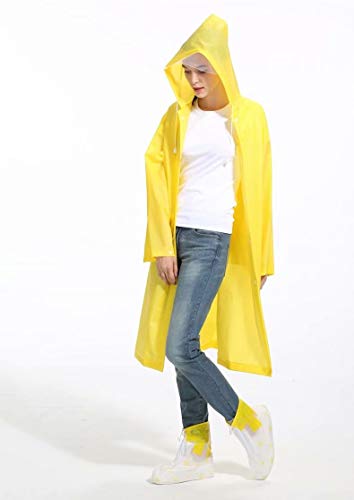 EVA Women Rain Ponchos for Adults Men Raincoat Waterproof Rain Jacket Camping Hiking Outerwear Reusable3