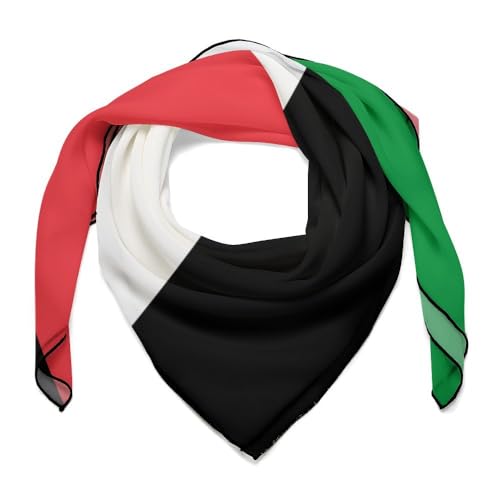 Calculay Palestine Flag Silk scarf, shawl scarf, headscarf band, handkerchief decorative supplies