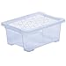 Produktbild Rotho Evo Easy Aufbewahrungsbox 11l mit Deckel, lebensmittelechter Kunststoff (PP) BPA-frei, blau/transparent, 11l (39.0 x 28.0 x 16.0 cm)