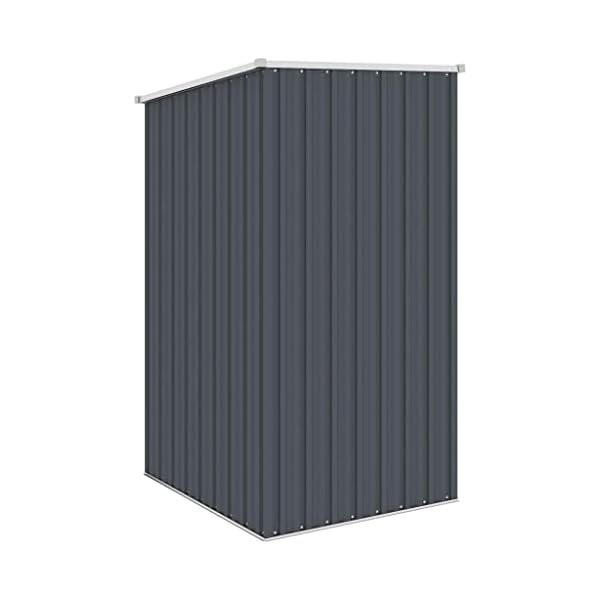 vidaXL Gerätehaus Anthrazit 87x98x159 cm Verzinkter Stahl – Bild 6
