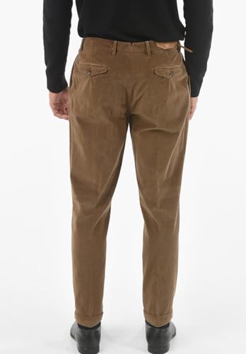 Men's Classic Fit Corduroy Pant Expandable-Waist Flat Front Straight Dress Trousers for Men4