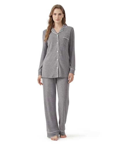 Pyjama pour femme en tissu extensible haut de gamme, un ensemble de nuit doux et élégant