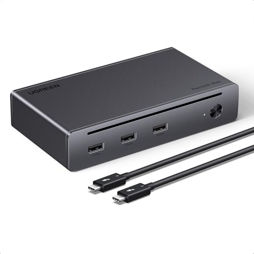 UGREEN Thunderbolt 4 Dock Revodok Max 208 (8-in-1) Single 8K or Dual 4K@60Hz Display 85W Charging 4x 40Gbps Thunderbolt 4 3x 10Gbps USB-A 1000Mbps Ethernet Compatible for Mac and Windows PC