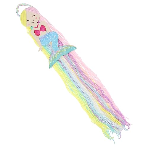 GANAZONO Hair Bow Holder Organizer Mermaid Wall Decor for Hairpin Hanging Holder with Tassel for Nursery Party Supplies Cute Hair Accessories Display