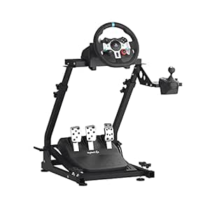 GT OMEGA Steering Wheel Stand for Logitech G923 G29 G920 Thrustmaster T500 RS Force Feedback Gaming Wheel &amp; TH8A Shifter Mount V1 - Fanatec Clubsport PS4 Xbox PC - Tilt-Adjustable