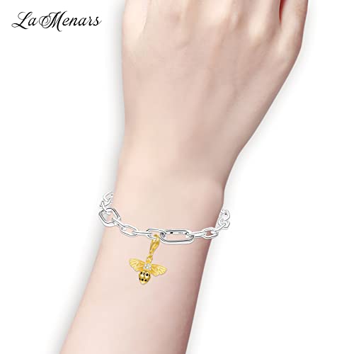 LaMenars Love Verschluss Charms 925 Silber für Frauen Familie Freundin Mutter Herz Anhänger Charm Geeignet für Armbänder & Halsketten Geburtstag Muttertag Geschenk - Image 3
