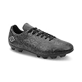Nivia Carbonite 5.0 Football Shoes for Men with PVC Synthetic Leather Upper/Comfortable Football Shoes (Black) UK-6