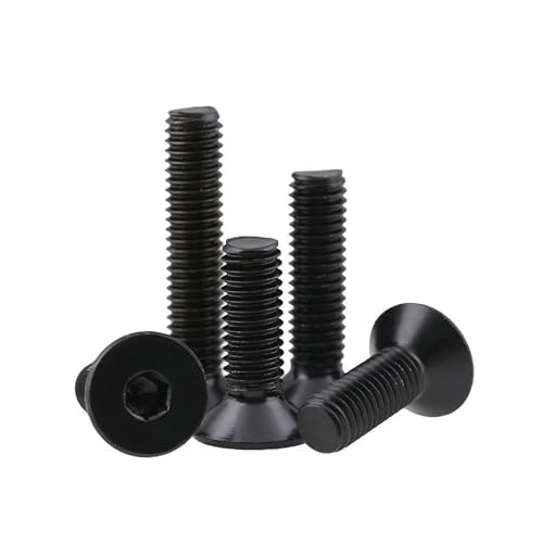 Image of Rely⇒VP INDUSTRIES (Pcs-25) M6X30 mm CSK Allen Head Screw High Tensile 10.9 Grad | Countersunk Allen Head Bolt with Allen Key 1 pc Free | Allen CSK Head Screw High Tensile Alloy Steel Black