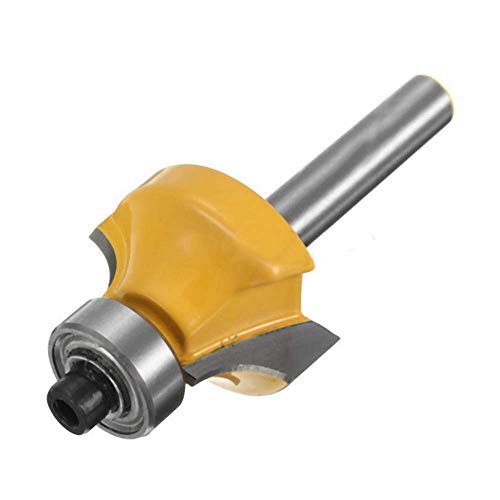 1/4-Inch Shank Roundover Edging Router Bit Set, Woodworking Milling Cutter Tools Corner Rounding Edge-Forming Bit Set 1/8", 1/4", 3/8", 1/2" Radius (4 Pack) #TOP6