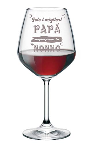 Calice da vino con incisione Nonno - solo i migliori
