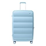 [TIERRAL] PUFFER スーツケース L ブックオープン 機内持ち込み 83-96L 5.1kg TSA キャリーバッグ キャリーケース 容量拡張 1～3泊 1週間 (AQUA BLUE)