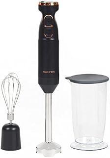 Salter EK4587NERO Nero Hand Mixer & Whisk, Blend & Whisk Pro, Dual Function, 1000W, Variable Speed & Turbo, Portable Stick Food Processor & Whisk Blender, 700ml Beaker with Non-Slip Mat, Black/Copper