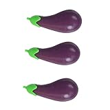BESTonZON 3pcs Eggplant Shape Squeezing Toy Decompression Relief Plaything for Relief Material for Adults and Boys and Girls Fun Sensory