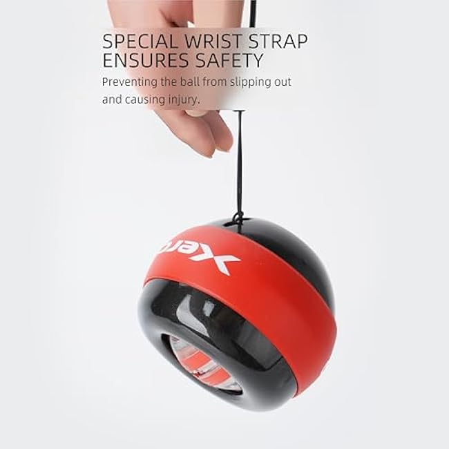 All-Metal Auto-Start Power Gyro Ball, with LED Light, for Wrist & Forearm Training