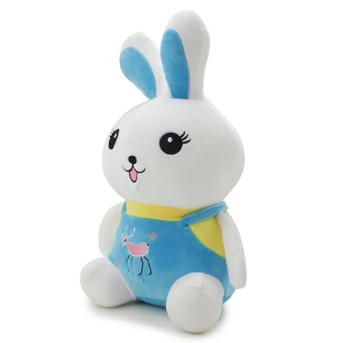 Image of Soft Plush Toy for Kids Stuffed Soft Toy with Cute Hug-Friendly Plush for Babies, Toddlers & Children Safe, Lightweight & Easy to Clean (Blue Rbbit)