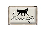 Blechschild 40 x 30 cm Katzenresidenz ! - DekoNo7
