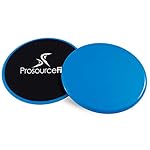 ProsourceFit Core Sliding Exercise Discs, Dual-Sided Sliders for Use on Any Surface at Home or Gym for Full-Body Workouts, Set of 2