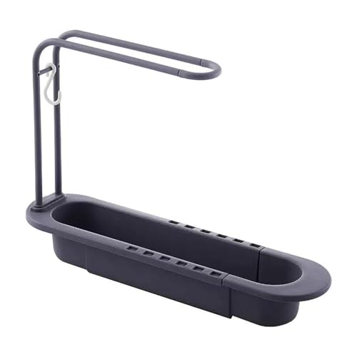 Oniapro Adjustable Kitchen Sink Caddy with Towel Holder, Drain Strainer with Hook for Hanging, Multipurpose Sponge Holder Dish Drying Rack in Sink, Kitchen Drainer Countertop Organizer & Storage Rack - image 1