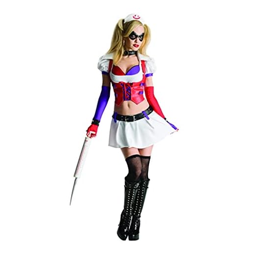 Disfraz Harley Quinn enfermera Arkham City mujer XS