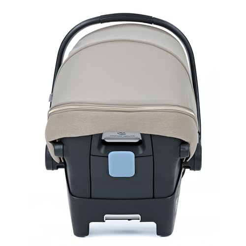 Image of PEG Primo Viaggio Lounge - Reclining Rear Facing Infant Car Seat - Includes Base with Load Leg & Anti-Rebound Bar - for Babies 4 to 30 lbs - Made in Italy - Astral (Beige)