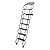 Attic Ladder Pull Down System, 8 Steps Folding Stairs for Attic Access Door, 440 LBS Load Wall-Mounted Retractable Ceiling Ladder with Handrails for Attics Garages Roofs Basements