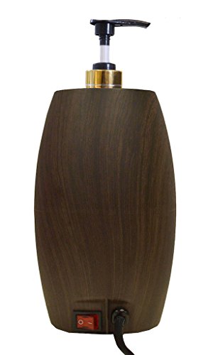 DevLon NorthWest Massage Oil Warmer Lotion Warmer with Bottle Compact Design (Dark Wood)