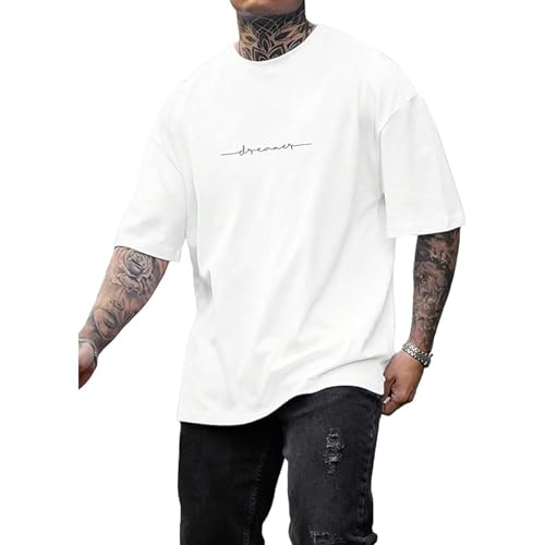 Camisas Casuales de Manga Corta for Hombre - Ligeras y Transpirables - Ropa de Trabajo for Hombre - Camisetas Lisas for Hombre - Camisetas de Trabajo(6XL)