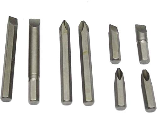 Inditrust NEW 8 Pieces Chromium Steel Impact Driver Bits Set (Grey, Large and Small) - Pack of 2 Sets Screwdriver Bit Set