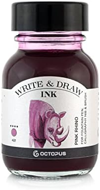 Octopus Write and Draw Ink 425 Blue Chameleon, wodoodporny atrament do pisania i rysowania, tusz do kaligrafii, odporny na działanie światła, tusz do rysowania, niebieski, 50 ml