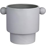 BUTLERS Blumenübertopf Steingut Ø18cm Handle | Pflanzgefäß mit Griffen & Sockel | Übertopf für Wohnzimmer & Balkon | Pflanztopf für Kräuter & Blumen