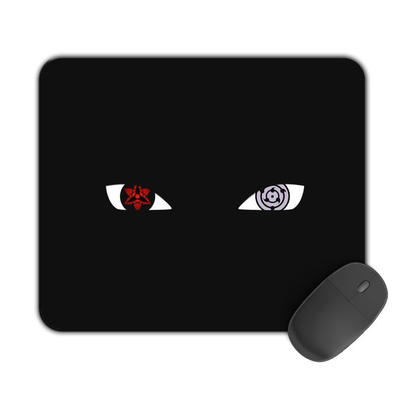 Image of Kirmada Gaming Mouse Pad - Eyes (Naruto) Non-Slip Rubber Base - Durable, Smooth Surface, Ergonomic Design, Easy to Clean -Small Size for Mackbook,Laptop,Desktop