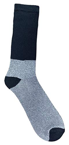 Yacht & Smith Thermal Diabetic Crew Socks For Unisex, Soft Marled, Ringspun Cotton, Seamless Toe, Loose Top, Bulk4