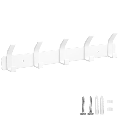 Eucomir Percheros Pared, Perchero De Pared, Percheros Pared Adecuado Para Cocina, Dormitorio, Baño, Oficina, Blanco
